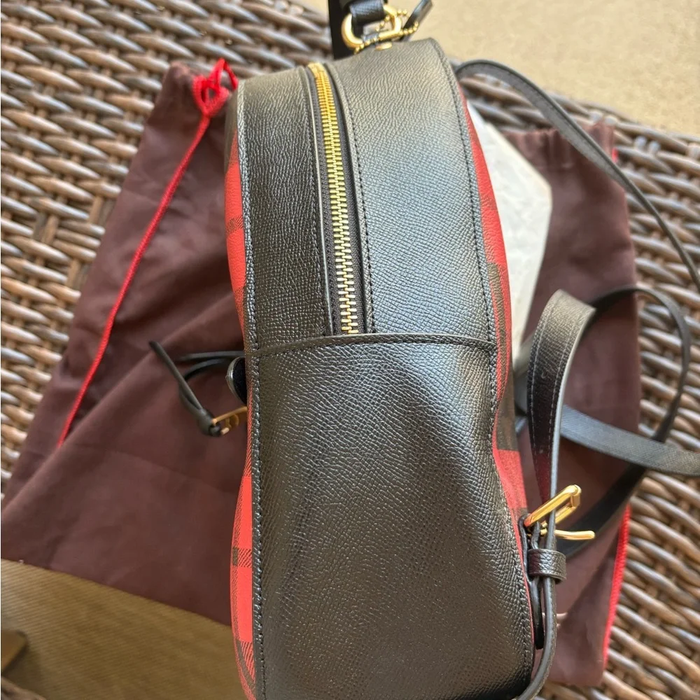 Coach Jordyn Backpack in Signature Canvas with Field Plaid Print